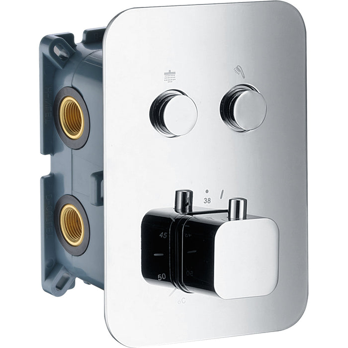IMEX CTP02V Empotrado Termostático 2 Vías Cromo