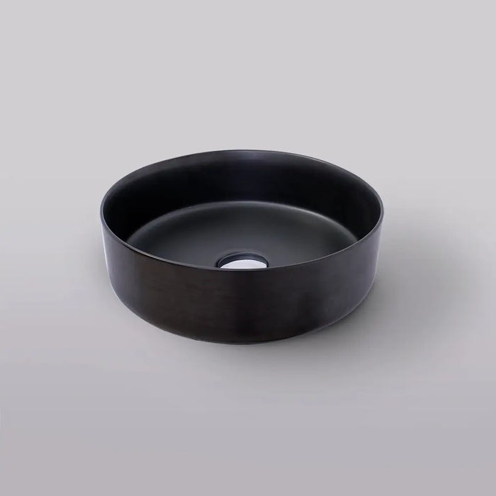 CERAZUL ROUND Matte Black Round Countertop Washbasin