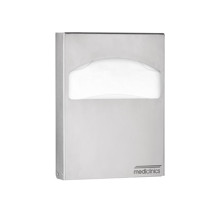 MEDICLINICS DCA100CS Satin AISI 304 Seat Cover Paper Dispenser for Toilet Attach to the Wall