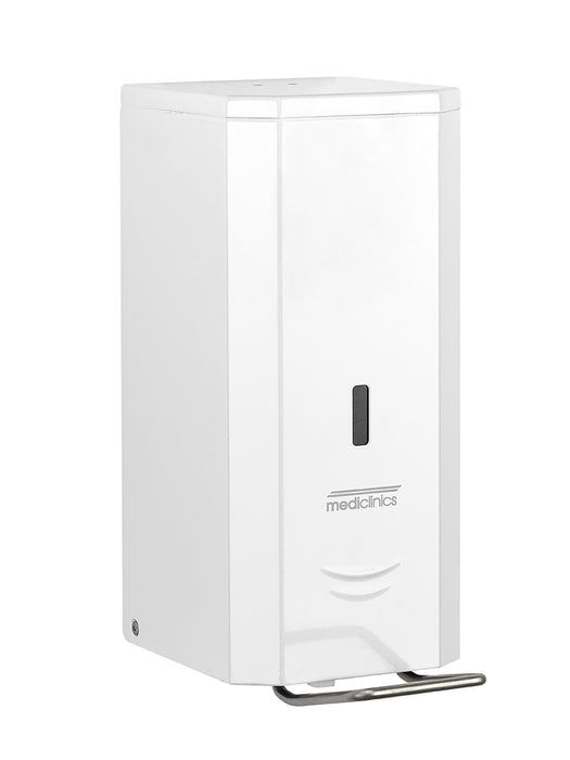 MEDICLINICS DJFP035 Dispensador de Jabón Espuma de Accionamiento Manual 1 5L Acero Inox AISI 304 Acabado Blanco