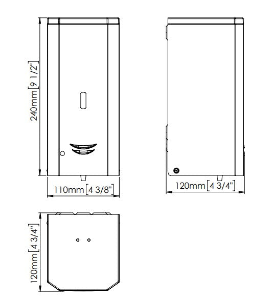 MEDICLINICS DJS0039A Dispensador de Jabón Spray Automático 1L Acero Inox Blanco
