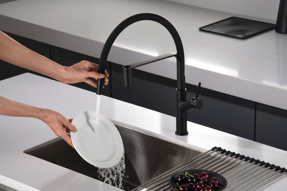 IMEX GCE022/NG SENA Grifería De Cocina Color Negro Mate