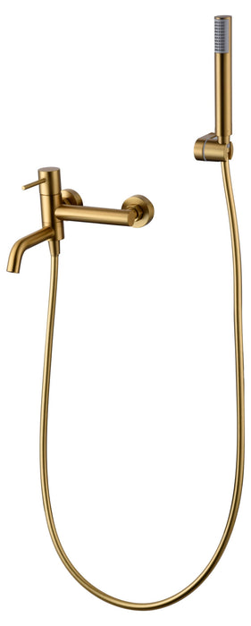 IMEX BDM039-4OC MONZA Kit Monomando Grifo Baño/Ducha Oro Cepillado