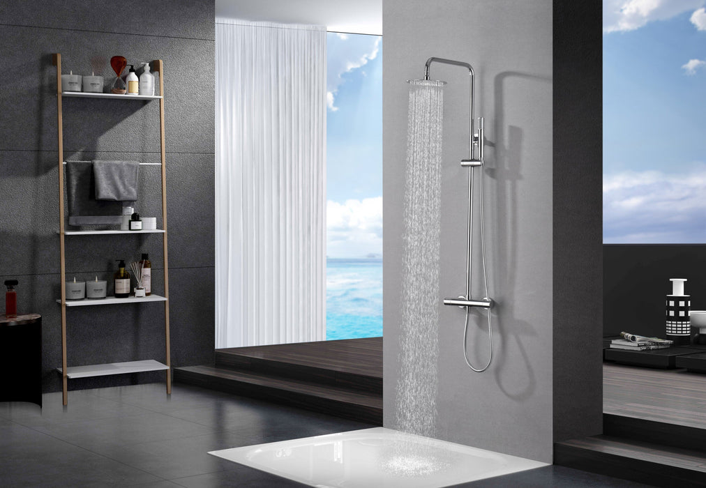 IMEX BTM039 MONZA Conjunto Grifo Ducha Telescópico Termostático Cromo