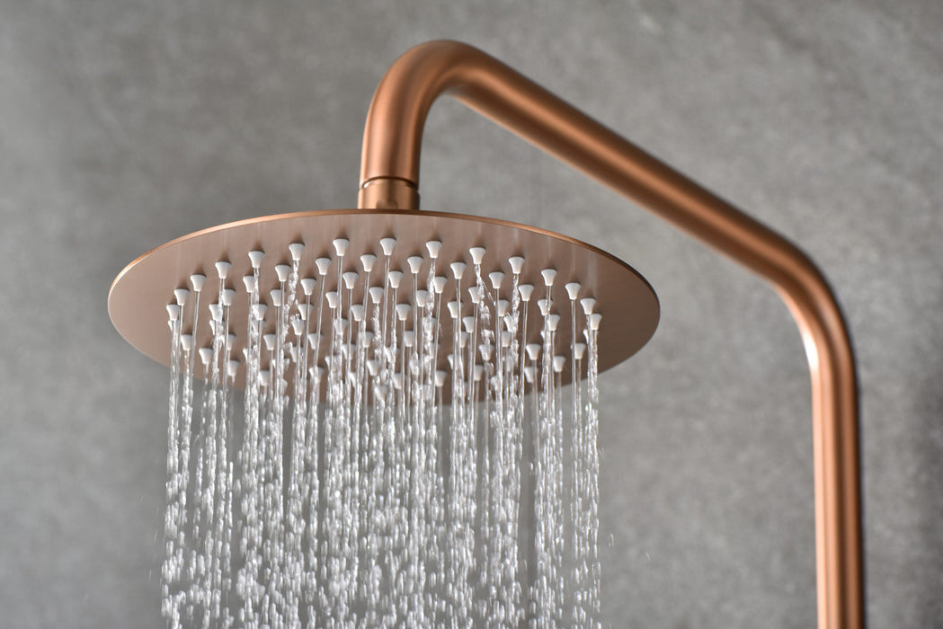 IMEX BTM039/ORC MONZA Conjunto Grifo Ducha Telescópico Termostático Oro Rosa Cepillado