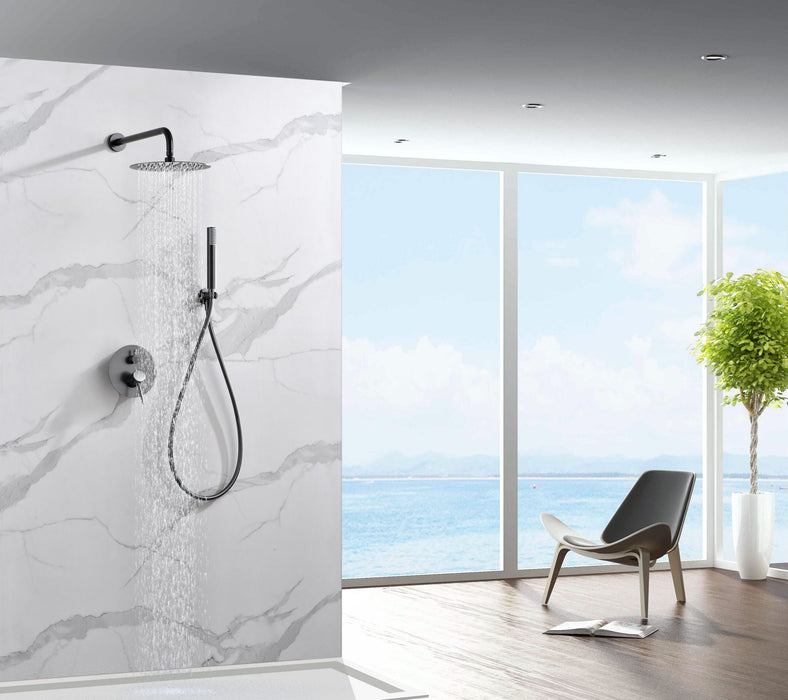 IMEX GPM039/BGM MONZA Conjunto Grifo Ducha Monomando Empotrado Black Gun Metal