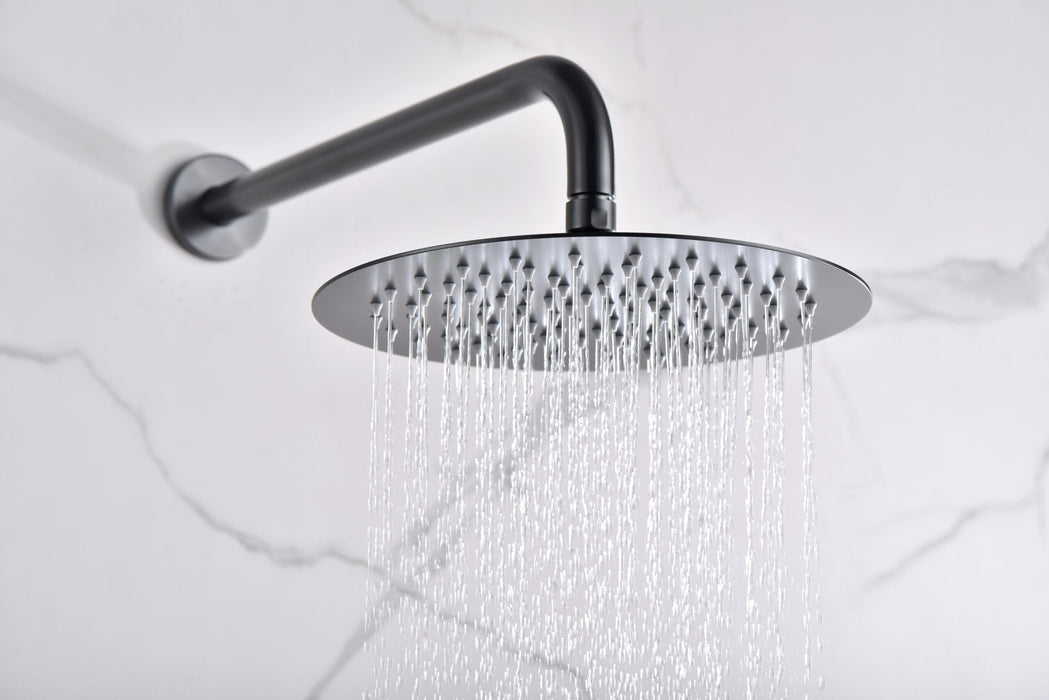 IMEX GPM039/BGM MONZA Conjunto Grifo Ducha Monomando Empotrado Black Gun Metal