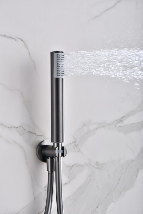 IMEX GTM039/BGM MONZA Conjunto Grifo Ducha Termostático Empotrado Black Gun Metal