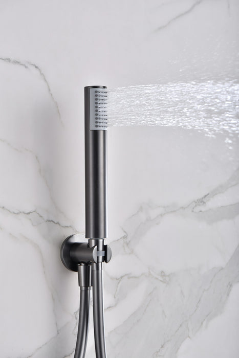 IMEX GTT039/BGM TÍVOLI Conjunto Ducha Termostático Empotrado Color Black Gun Metal