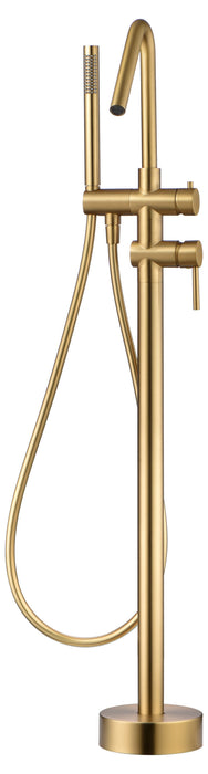 IMEX BBECO1/OC CORCEGA Grifo Monomando de Bañera Exenta Oro Cepillado