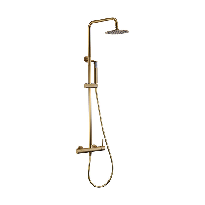IMEX BDM039/OC MONZA Brushed Gold Single-Handle Shower Tap Set