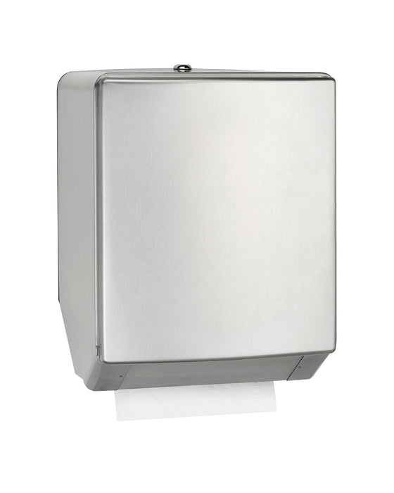 MEDICLINICS DT0208ACS Dispensador de Papel Toalla Semi Automático en Acero Inox AISI 304 Acabado Satinado