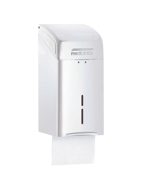 MEDICLINICS DTH100 Wall-Mounted Hygienic Wipes Dispenser in White Finished Steel