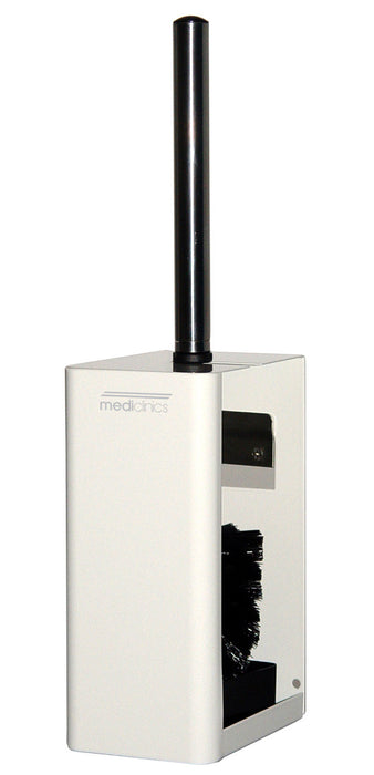 MEDICLINICS ES0966 White Stainless Steel Bathroom Brush Holder