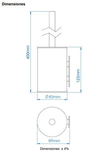 MEDICLINICS ES1002B AURA Escobillero Negro Mate