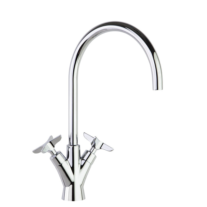 RAMONSOLER 910102 ADAGIO Grifo Bimando de Lavabo Caño Giratorio 190mm Cromo