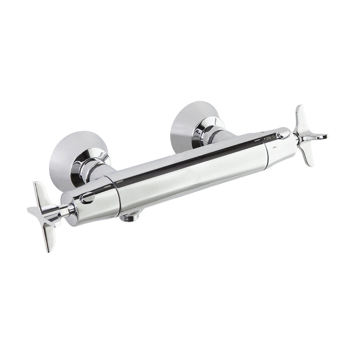 RAMON SOLER 913401S ADAGIO Two-Handle Thermostatic Shower Tap Without Shower Equipment Chrome
