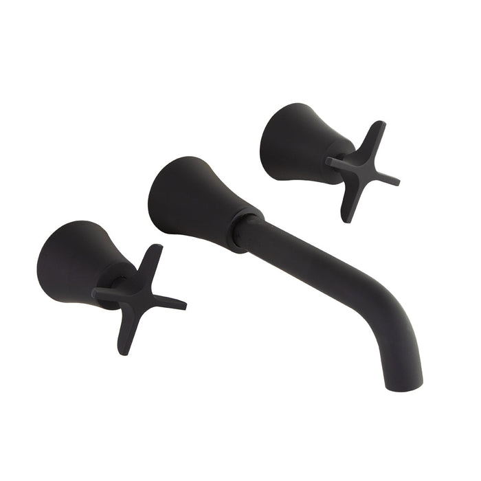 RAMONSOLER 912001NM ADAGIO Grifo Bimando Mural de Lavabo Empotrado Negro Mate