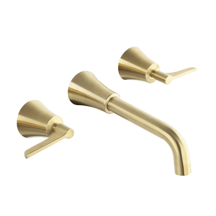 RAMONSOLER 912001MLOC ADAGIO Grifo Bimando Mural de Lavabo Empotrado Oro Cepillado