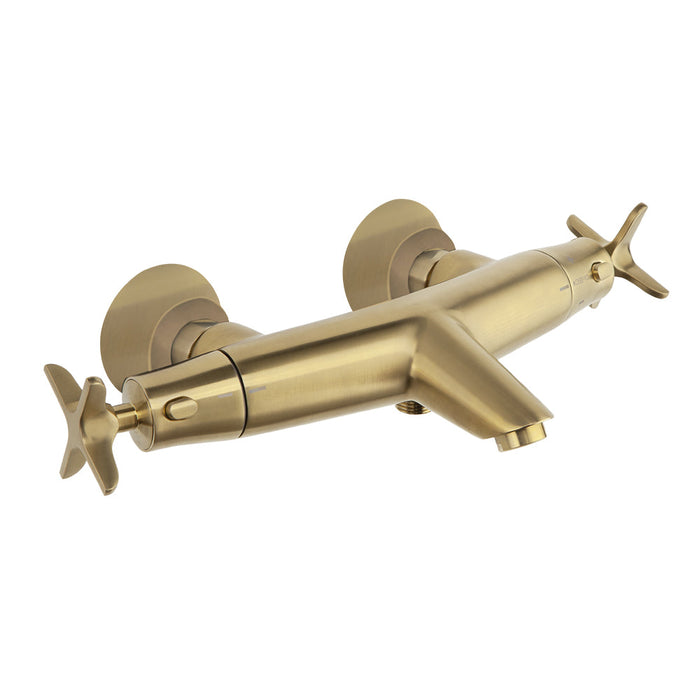 RAMONSOLER 913901SOC ADAGIO Grifo Bimando Termostático de Baño-Ducha Sin Equipo de Ducha Oro Cepillado