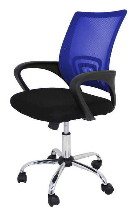 FURNITURE STYLE FS1156AZ MARTINA Textile Study Chair Blue