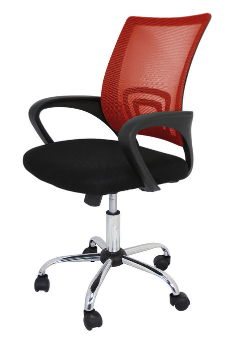 FURNITURE STYLE FS1156RJ MARTINA Textile Study Chair Red