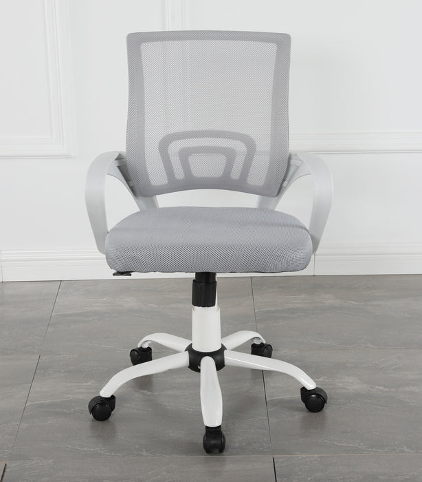 FURNITURE STYLE FS1156BGR MARTINA Textile Study Chair White/Gray
