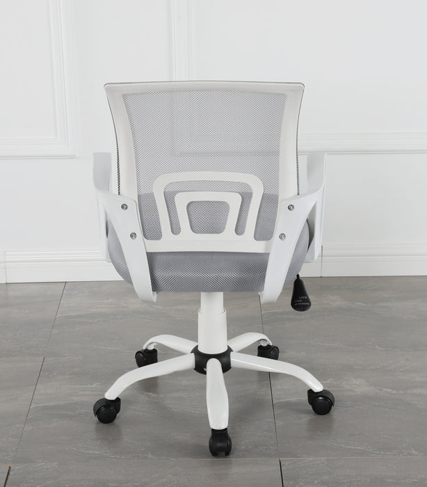 FURNITURE STYLE FS1156BGR MARTINA Textile Study Chair White/Gray