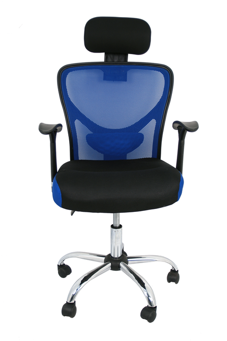 FURNITURE STYLE FS1159AZ CARLA Textile Study Chair Blue