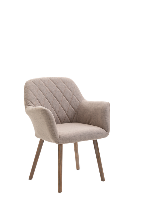 FURNITURE STYLE FS324ARENFAB MARTA Pack 2 Beige Textile Dining Chairs