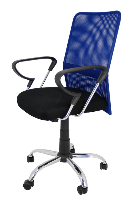 FURNITURE STYLE FS611AZ HELENA Textile Study Chair Blue