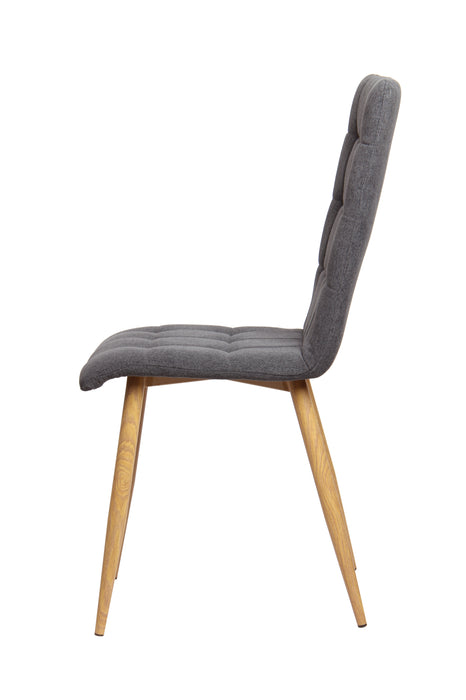 FURNITURE STYLE FS7004PIEDFAB NADIA Gray Textile Dining Chair