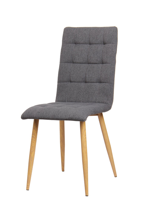 FURNITURE STYLE FS7004PIEDFAB NADIA Gray Textile Dining Chair