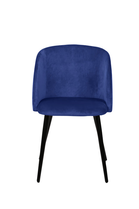 FURNITURE STYLE FS7083INDIVEL KEREN Pack of 2 Velvet Dining Chairs Blue
