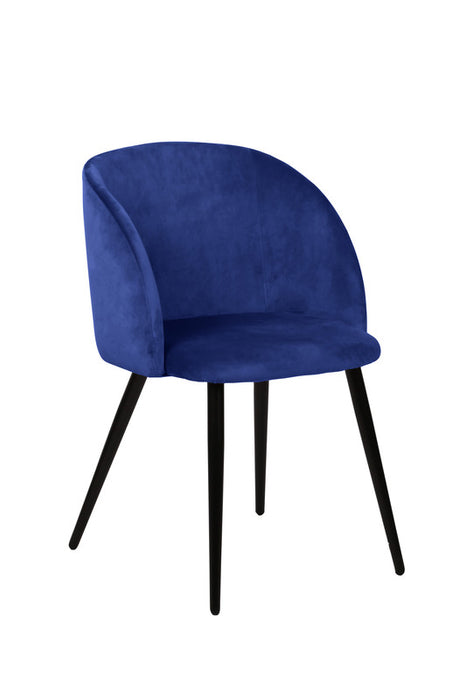 FURNITURE STYLE FS7083INDIVEL KEREN Pack of 2 Velvet Dining Chairs Blue