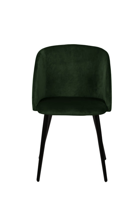 FURNITURE STYLE FS7083VBOTVEL KEREN Pack of 2 Velvet Dining Chairs Green