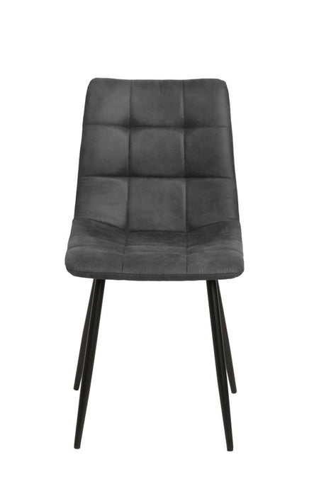 FURNITURE STYLE FS7094PIZAMCF IVY Pack 4 Microfiber Dining Chairs Gray