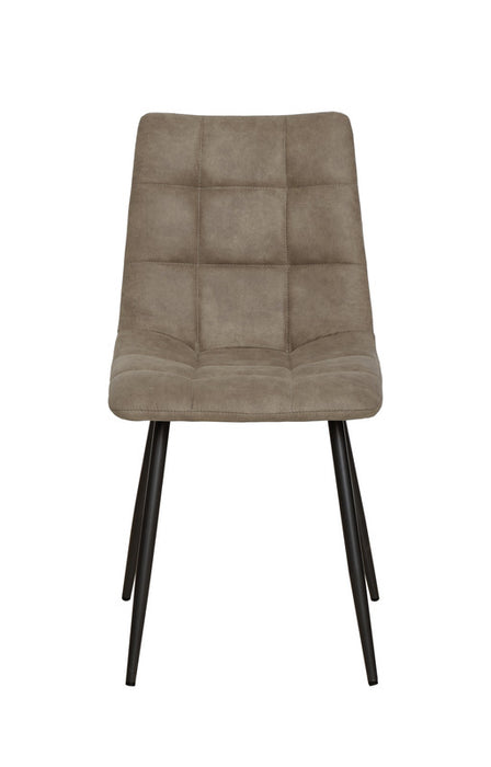 FURNITURE STYLE FS7094VISOMCF IVY Pack 4 Microfiber Dining Chairs Mink Color