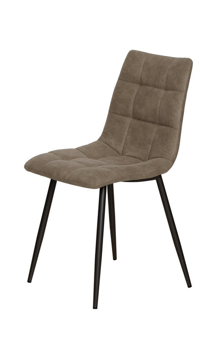 FURNITURE STYLE FS7094VISOMCF IVY Pack 4 Microfiber Dining Chairs Mink Color