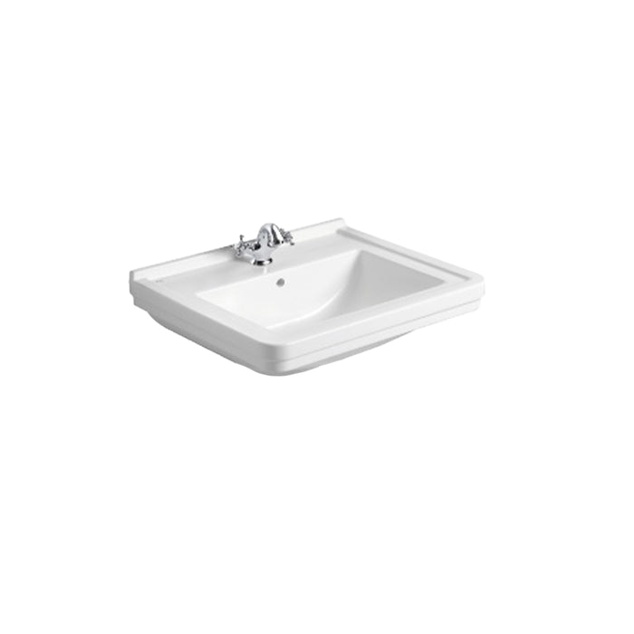 GALA G1203001 NOBLE Lavabo Clásico Suspendido 75 cm Sin Pedestal Blanco