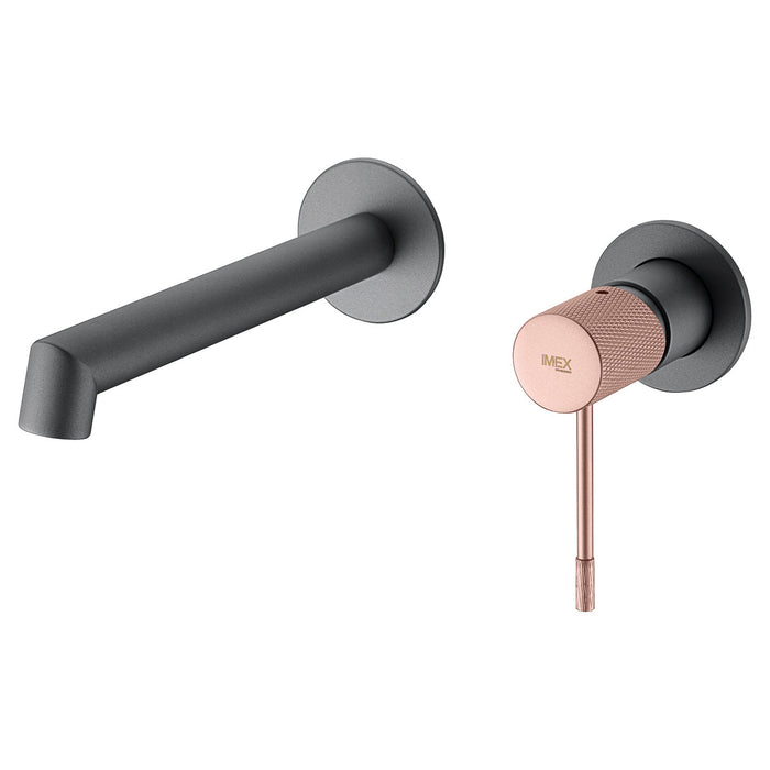 IMEX GLD038/GC LINE Grifo de Lavabo Empotrado Gris Champagne