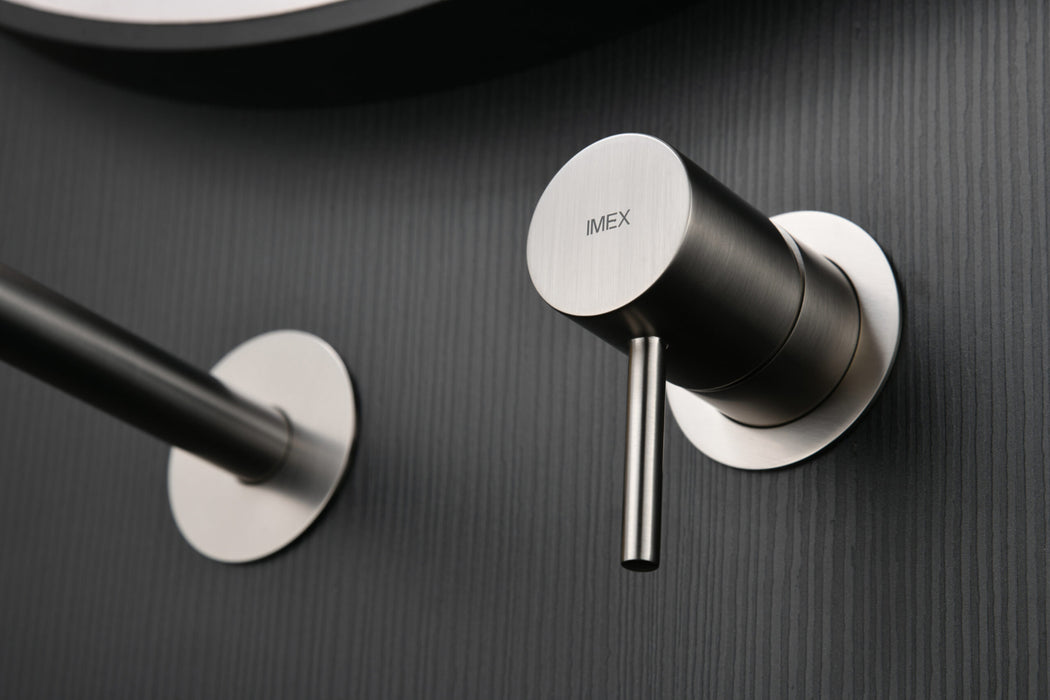 IMEX GLM039/NQ MONZA Grifo Monomando Lavabo Empotrado Color Níquel Cepillado