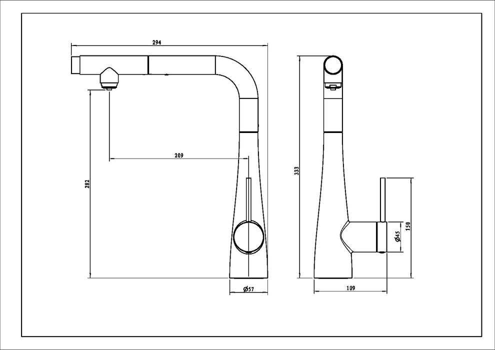 IMEX GOS005 SPLIT Removable Osmosis Kitchen Faucet