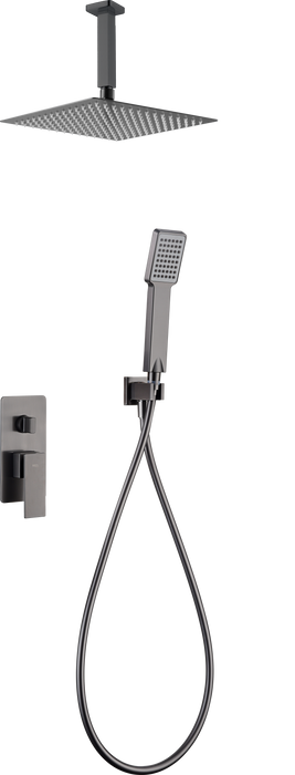 IMEX GPC061/BGM CATANIA Recessed Single Handle Shower Set Black Gun Metal