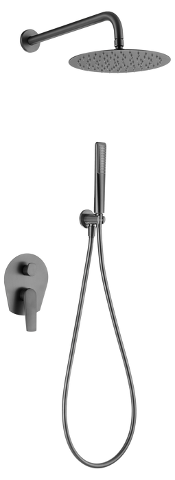IMEX GPD055/BGM DELOS Conjunto Ducha Monomando Empotrado Black Gun Metal