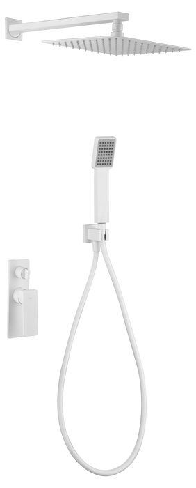 IMEX GPF016/BL FIYI Matte White Recessed Single-Handle Shower Set