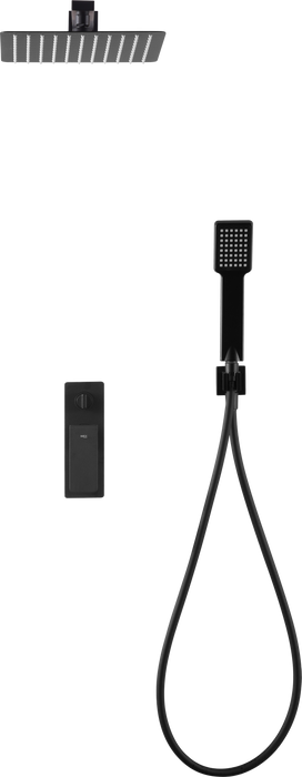 IMEX GPF016/NG FIYI Conjunto Ducha Monomando Empotrado Negro Mate