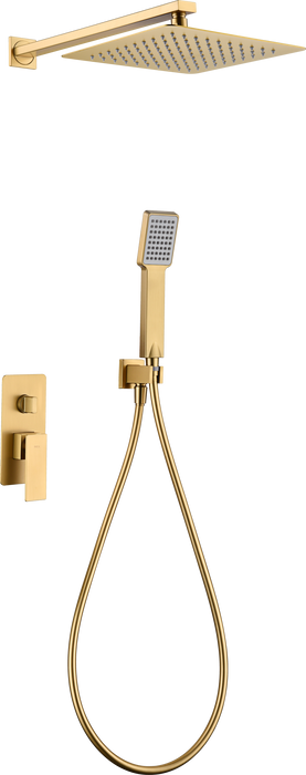 IMEX GPP048/OC PISA Conjunto Ducha Monomando Empotrado Oro Cepillado