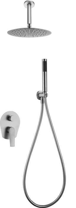 IMEX GPP057/AC PAROS Conjunto Ducha Monomando Empotrado Paros Acero S31