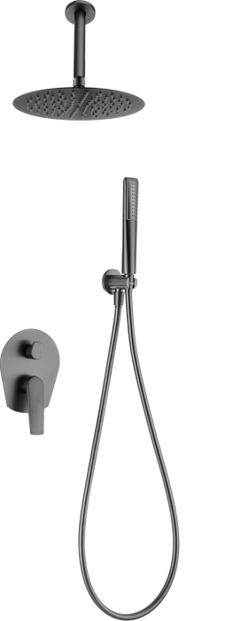 IMEX GPP057/BGM PAROS Conjunto Ducha Monomando Empotrado Paros Black Gun Metal